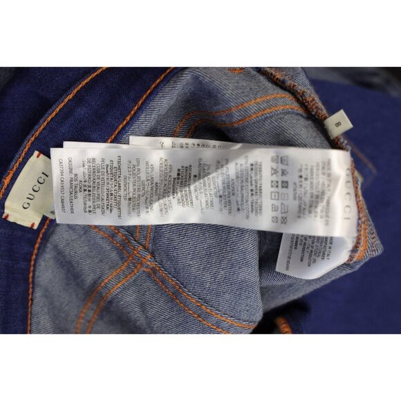 NWT Gucci Kids Girls Embroidered Flare Leg jeans Size 8 - Picture 6 of 9